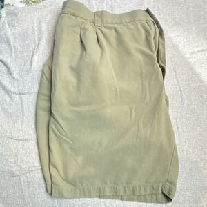 Tommy Bahama Tan Comfort Silk Shorts Casual Coastal Zip Pockets Size 44